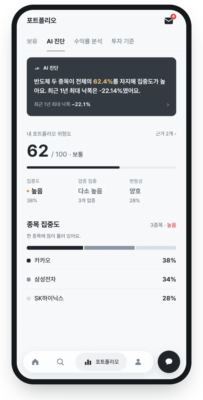 AI 포트폴리오 진단